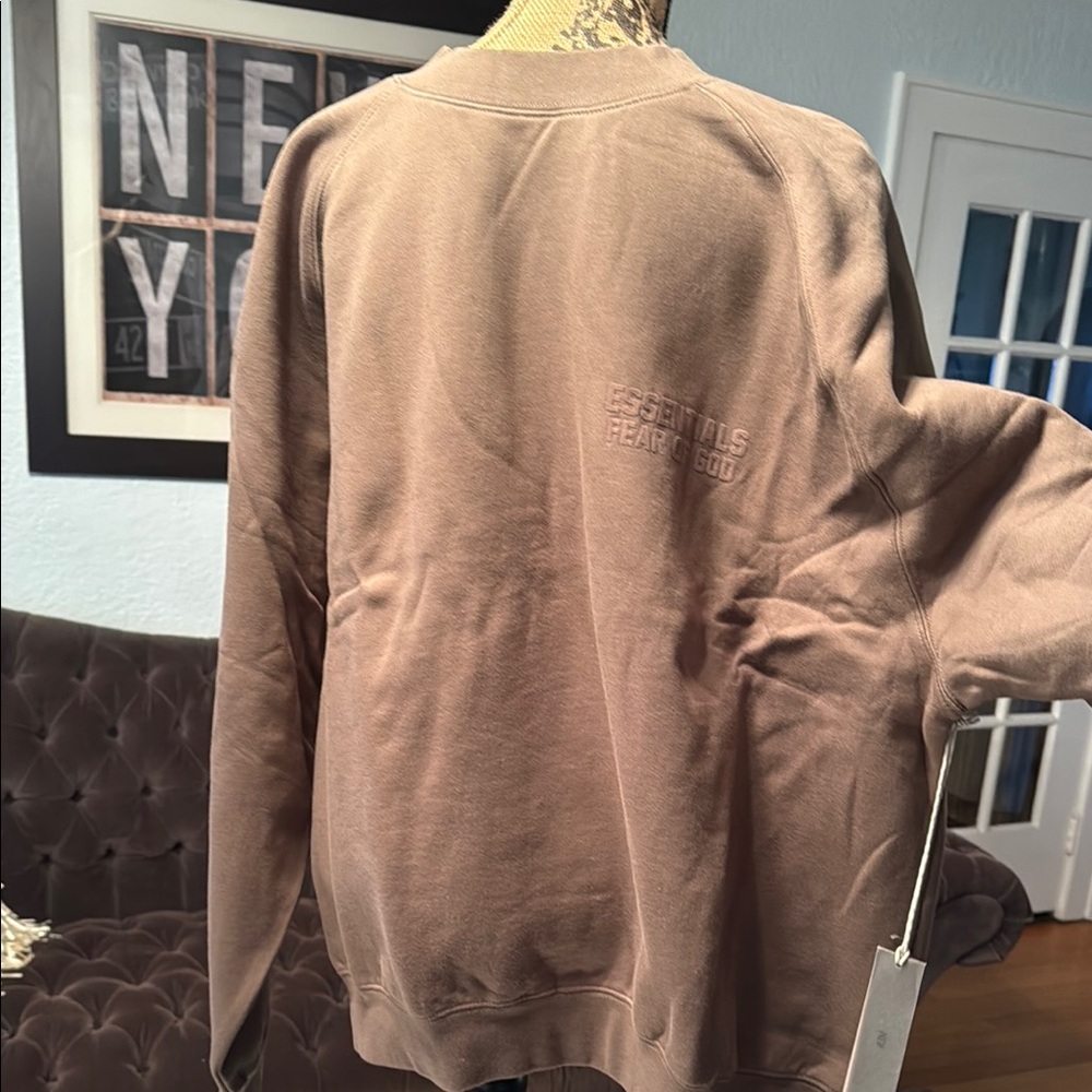 XL Essentials Fear of God (taupe color) relaxed fit crewneck sweatshirt NWT.